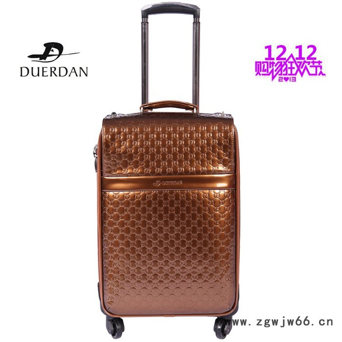 都尔丹豹纹拉杆箱旅行箱万向轮行李箱男女通用PVC22寸登机箱**图2
