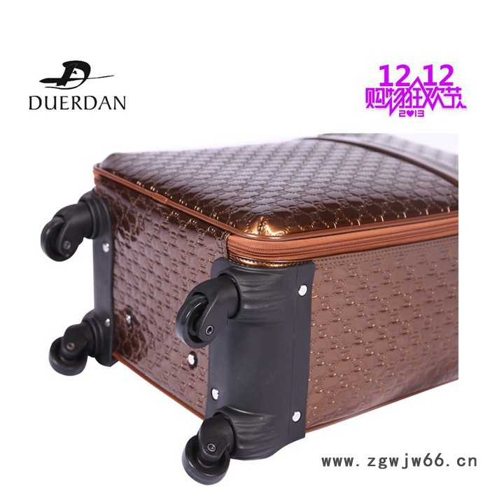 都尔丹豹纹拉杆箱旅行箱万向轮行李箱男女通用PVC22寸登机箱**图4