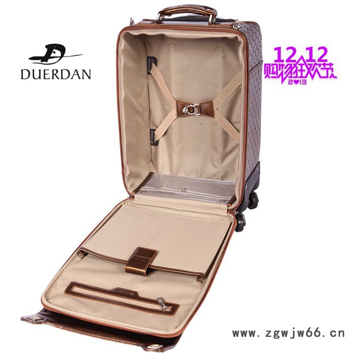 都尔丹豹纹拉杆箱旅行箱万向轮行李箱男女通用PVC22寸登机箱**图5