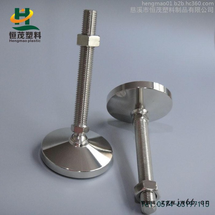 恒茂脚轮/万向轮全碳钢调节脚、实心全钢水平脚、重型机械脚，重型金属蹄脚图4