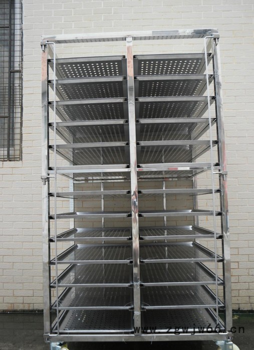 直销304不锈钢蒸车，蒸柜推车 耐高温万向轮18层38盘推车