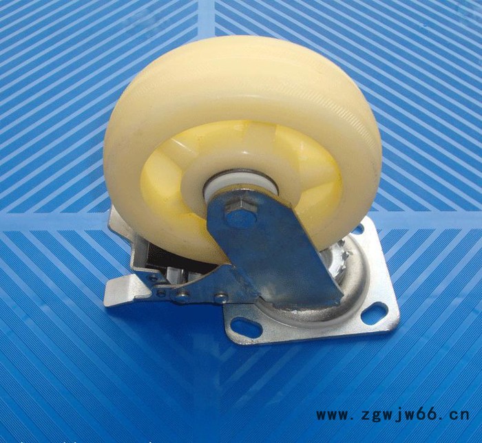 重型6寸尼龙刹车轮 万向轮平板车轮手推车轮工业轮脚轮轮子滑轮图3