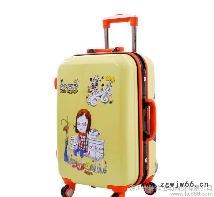 韩国卡通动物涂鸦硬旅行箱拉杆箱铝框行李箱拉杆箱万向轮24图2