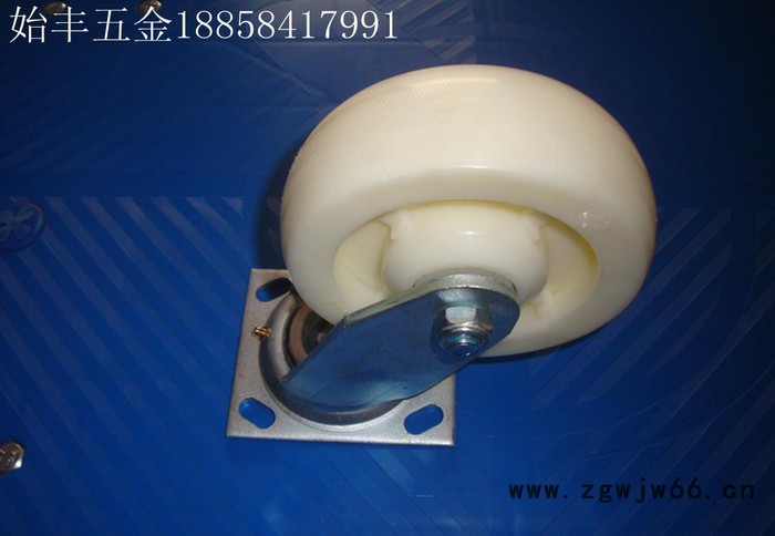 林春重型6寸白尼龙万向轮，工业轮手推车轮平板车轮脚轮轮子图3