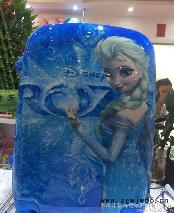 新品20寸冰雪皇后拉杆箱卡通儿童旅行箱 万向轮行李箱一件代发图3