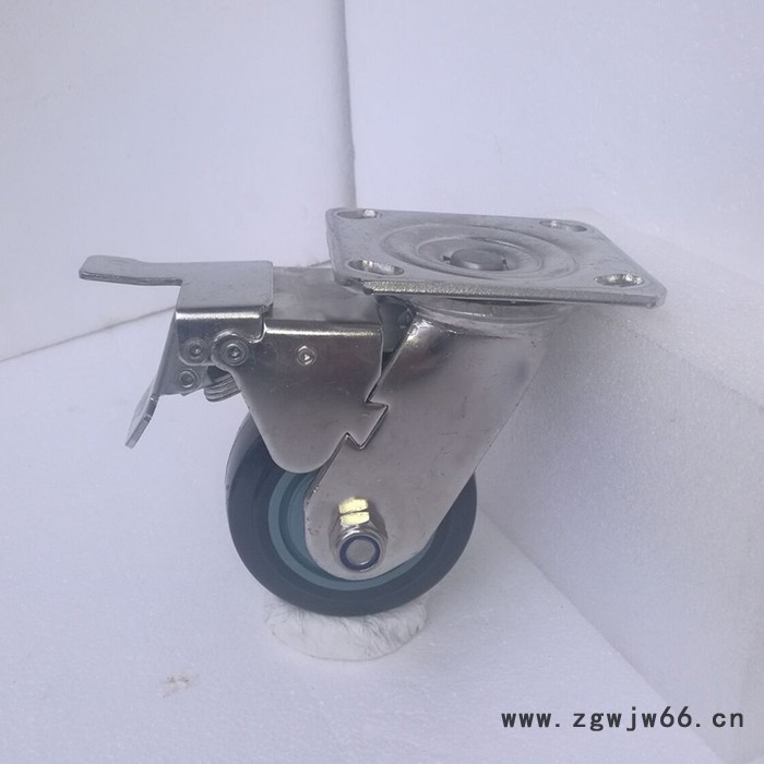 维奥重型 4寸5寸6寸8寸304不锈钢脚轮 重型PU轮子 万向轮厂家图2