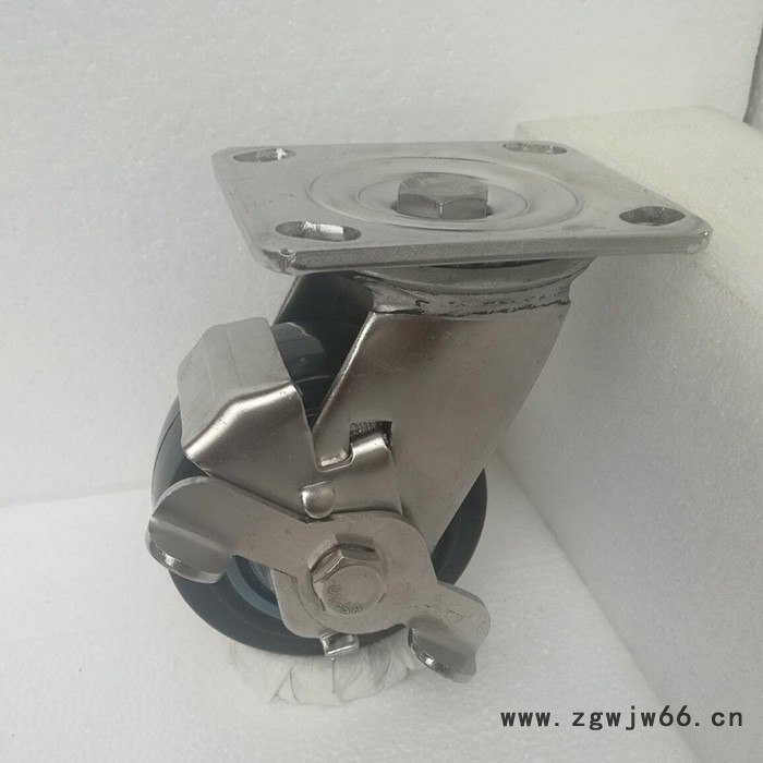 维奥重型 4寸5寸6寸8寸304不锈钢脚轮 重型PU轮子 万向轮厂家图3