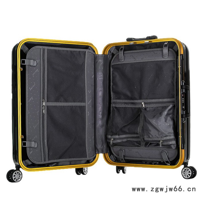 Louistravel铝框拉杆箱万向轮行李箱定做铝合金旅行箱密码出国托运箱登机箱LT9828图2