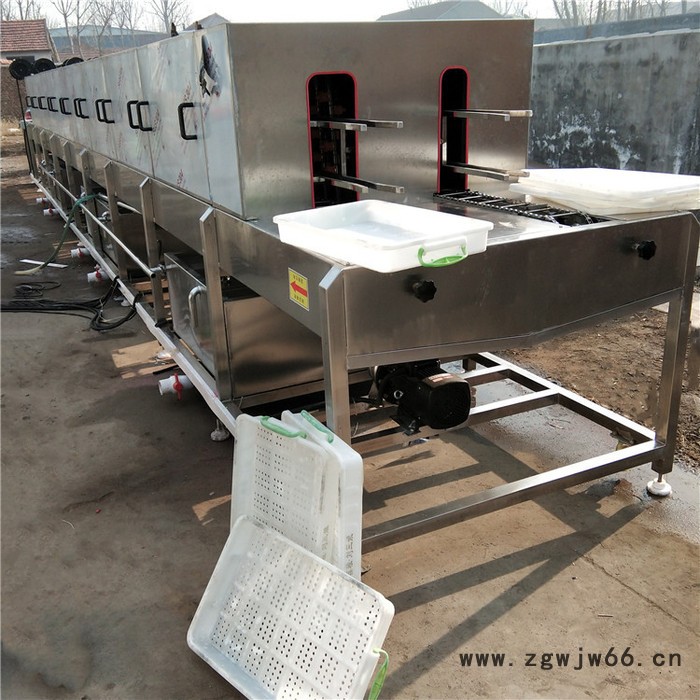 康通牌 带式喷嘴洗筐机 海鲜周转筐洗筐机 豆腐托盘清洗机图8