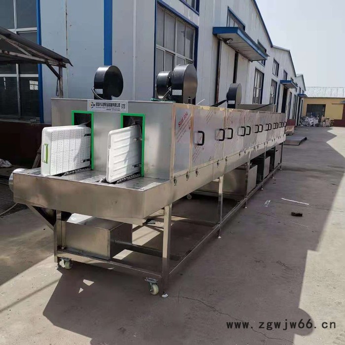 康通牌 带式喷嘴洗筐机 海鲜周转筐洗筐机 豆腐托盘清洗机图2