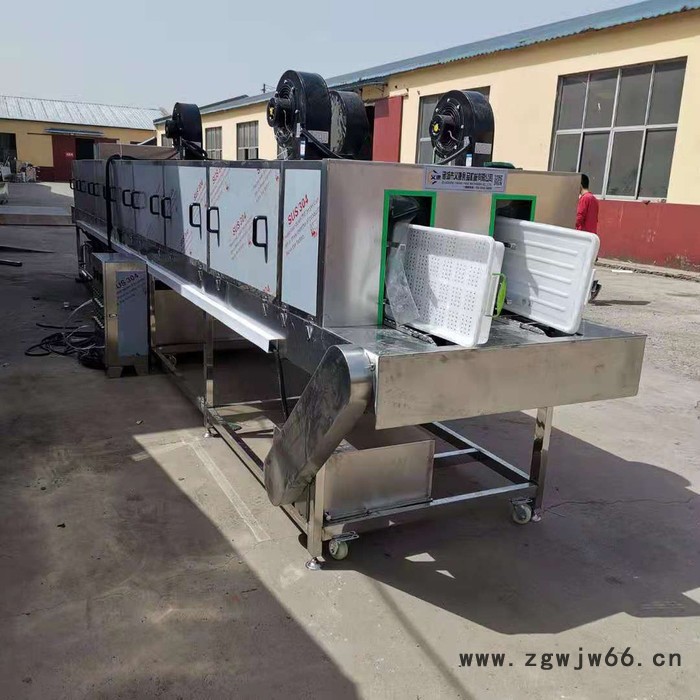 康通牌 带式喷嘴洗筐机 海鲜周转筐洗筐机 豆腐托盘清洗机图5