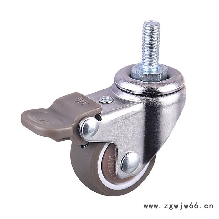 厂家销售脚轮1寸1.25寸1.5寸2寸万向轮刹车TPE轮家具工业轮子图2