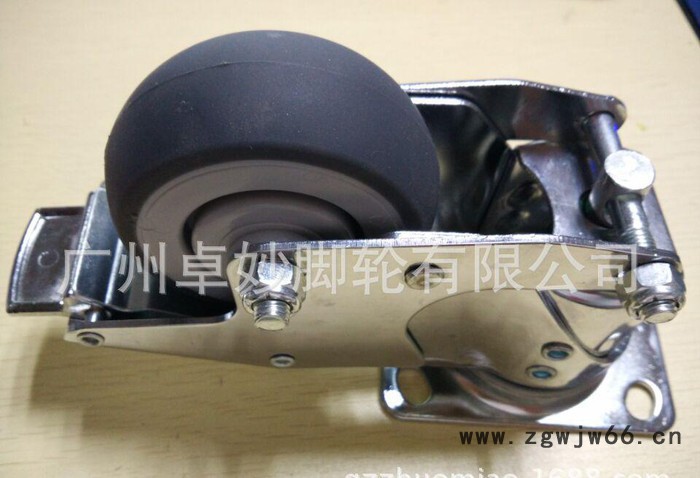 减震脚轮|TPR减震万向轮带刹车|中型减震脚轮|5寸减震推车图3