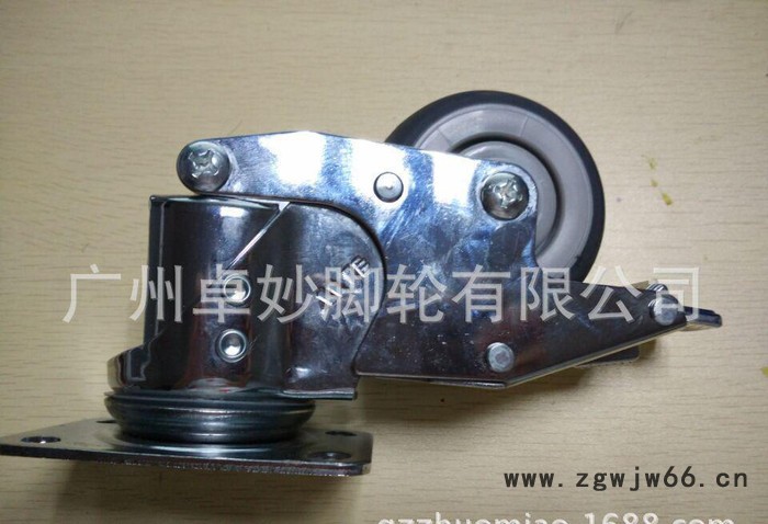 减震脚轮|TPR减震万向轮带刹车|中型减震脚轮|5寸减震推车图2