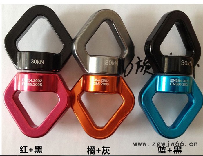东莞市攀言五金制品EN365 瑜伽旋转吊环**户外攀岩高空作业速降旋转万向轮8字环图3