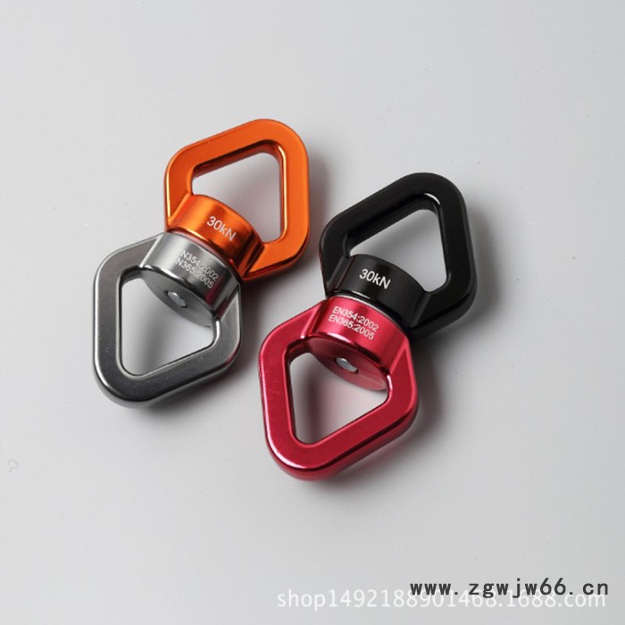 东莞市攀言五金制品EN365 瑜伽旋转吊环**户外攀岩高空作业速降旋转万向轮8字环图4