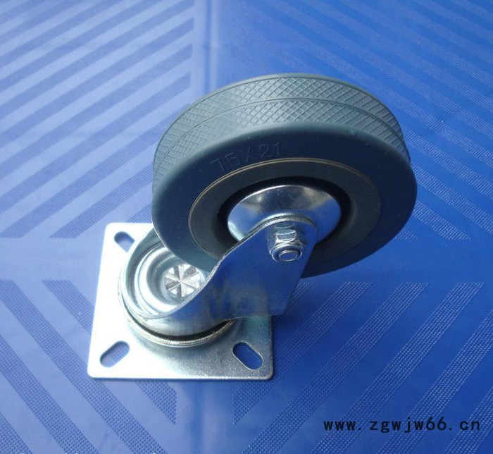 3寸灰胶万向轮家具轮工业轮平板车轮脚轮轮子图2