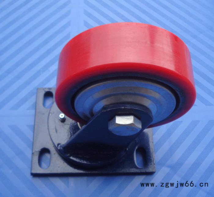 特重型5寸蓝支架铁心PU万向轮.重型轮工业轮平板车轮手推车轮脚轮图3