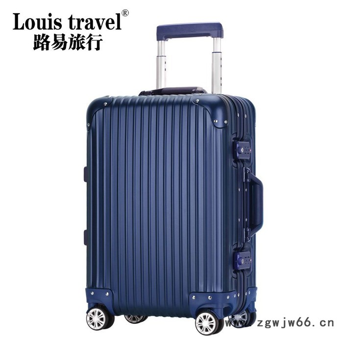 Louistravel 全铝镁铝合金拉杆箱万向轮行李箱女密码登机箱旅行箱 LT3913图4