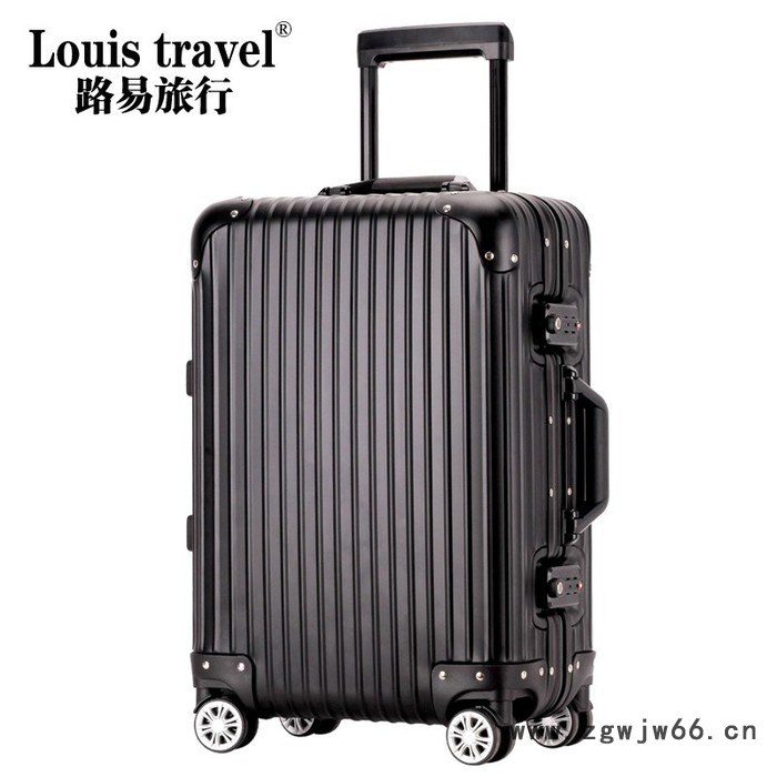 Louistravel 全铝镁铝合金拉杆箱万向轮行李箱女密码登机箱旅行箱 LT3913图6