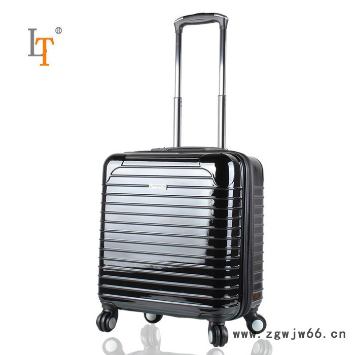 Louis travel 路易旅行空姐商务17寸登机箱镜面拉杆箱万向轮男女旅行箱黑色行李箱 拉杆箱、行李箱图2