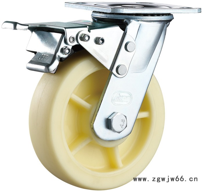 厚德脚轮万向轮定向轮刹车轮重型尼龙轮双轴承工业脚轮加重轱辘滑轮推车轮子图5