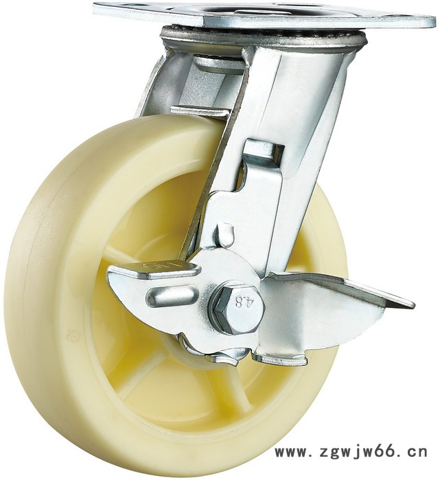 厚德脚轮万向轮定向轮刹车轮重型尼龙轮双轴承工业脚轮加重轱辘滑轮推车轮子图4