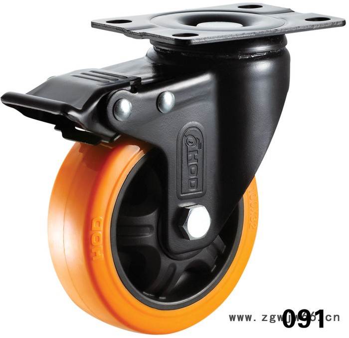 厚德1.6寸2寸聚氨酯脚轮 万向轮轮子定向轮带刹车轮重型茶几轮家具静音轮 3寸轮图5