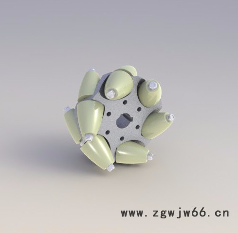 一套100mm中固式麦克纳姆轮(mecanum wheel)万向轮14187图2