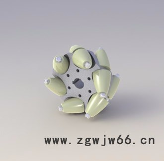 一套100mm中固式麦克纳姆轮(mecanum wheel)万向轮14187图3