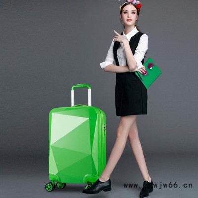 花花王子 万向轮行李箱女拉杆箱 密码箱登机箱24寸箱包黄色货号20151112510