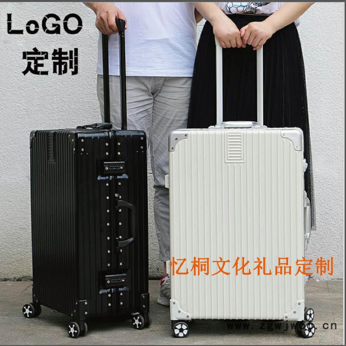 2018新款复古拉杆箱铝合金万向轮24寸铝框皮箱旅行箱男女行李箱26复古登机箱图3