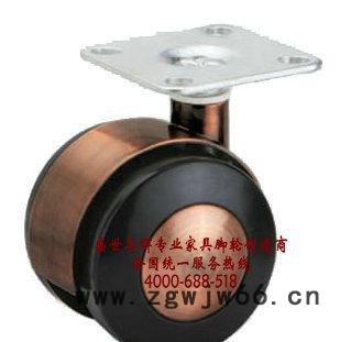 家具五金 彩色双边轮 脚轮万向轮 三合一连接件 玻璃夹 家具图3