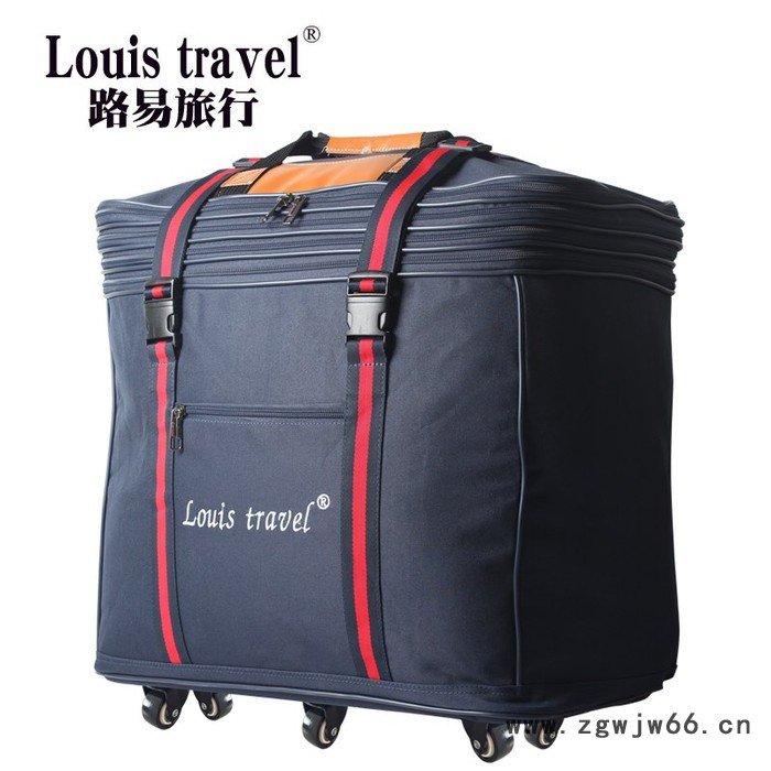 Louis travel行李箱大容量出国158航空托运包万向轮折叠加高牛津布旅行箱行李包图6