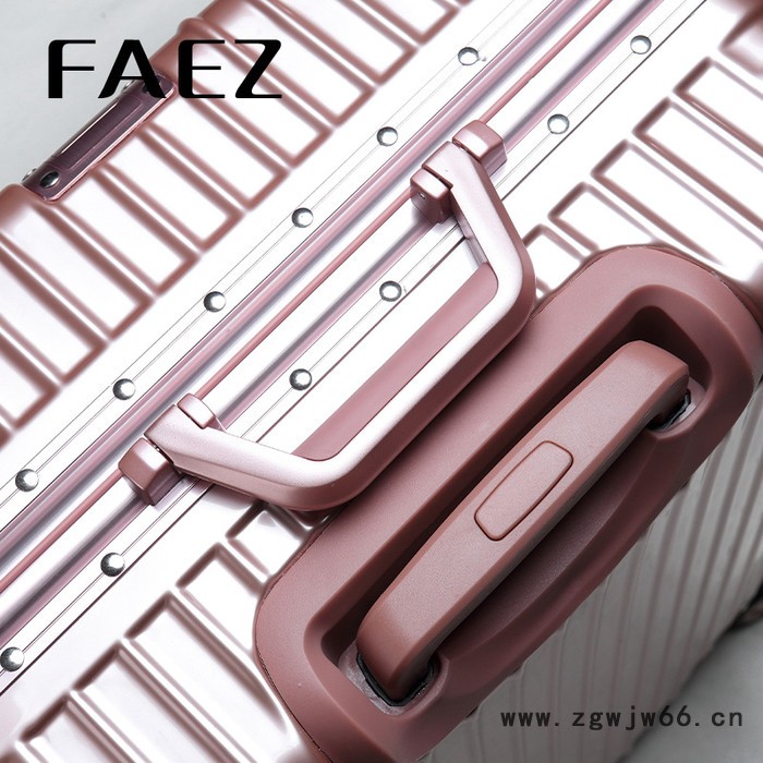 日默瓦同款铝框拉杆箱 万向轮行李箱 商务箱密码箱 玫瑰金旅行图2