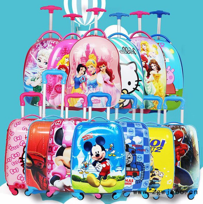 儿童拉杆箱ABS+PC万向轮小学生旅行箱礼品箱包米**16寸 金杰雨