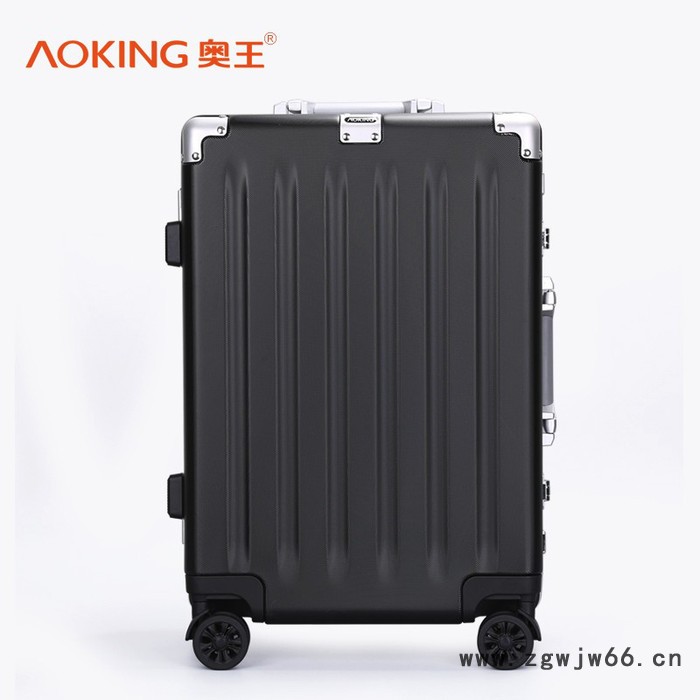 奥王PC磨砂拉杆箱万向轮20-28寸铝框旅行箱海关锁行李箱图3
