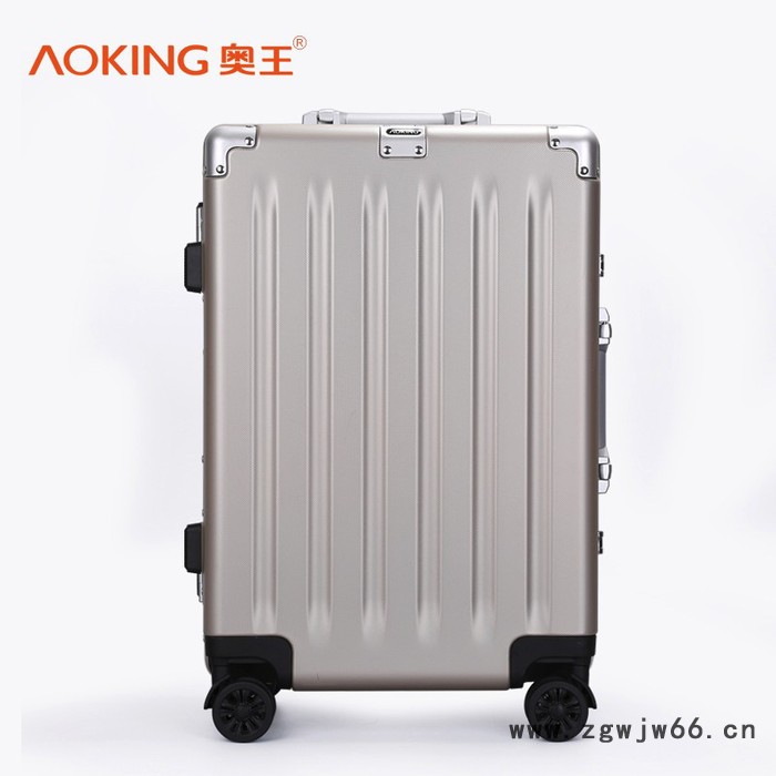 奥王PC磨砂拉杆箱万向轮20-28寸铝框旅行箱海关锁行李箱图5