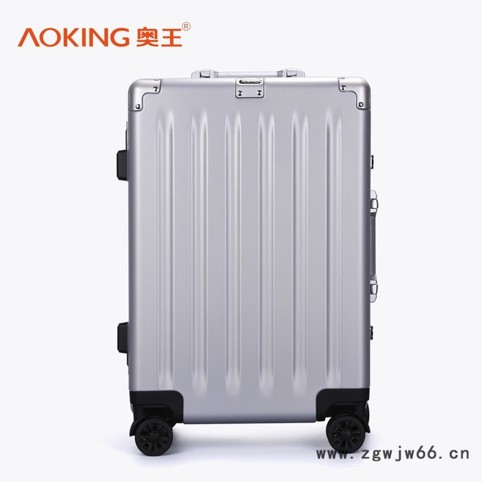 奥王PC磨砂拉杆箱万向轮20-28寸铝框旅行箱海关锁行李箱图2