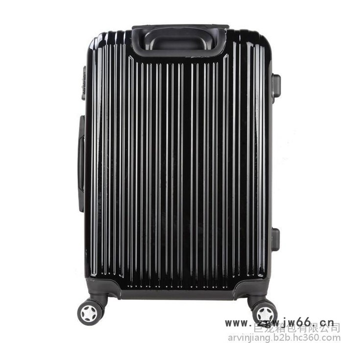 巨龙箱包 厂家定做 黑色/枫叶红万向轮双层拉杆箱 PC材质行李箱20寸/24寸（有现货）图3
