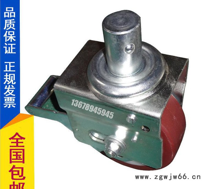 铝合金脚手架脚轮专用万向轮 带刹车底轮 可调节杆配置聚氨酯脚轮图3