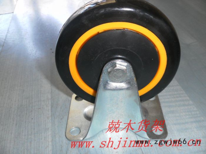 300型平板车万向轮 定向轮 手推车脚轮 PU轮 聚氨酯轮上海图3