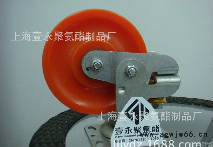 **8寸普通材质减震安全聚氨酯脚轮，万向轮，叉车轮图2