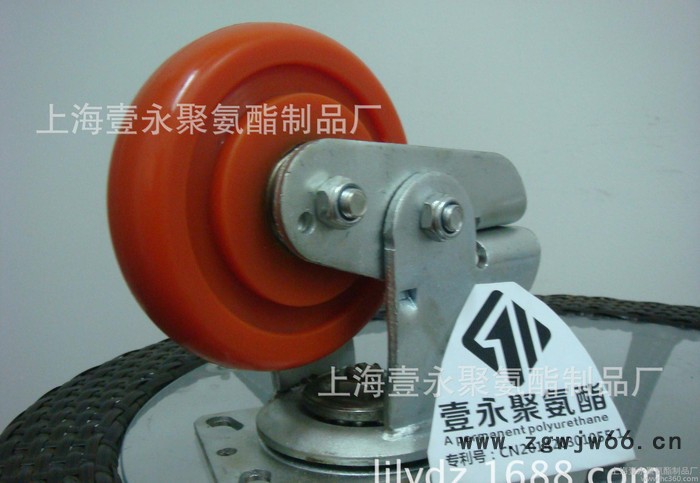 **6寸普通材质减震安全聚氨酯脚轮，万向轮，叉车轮图2