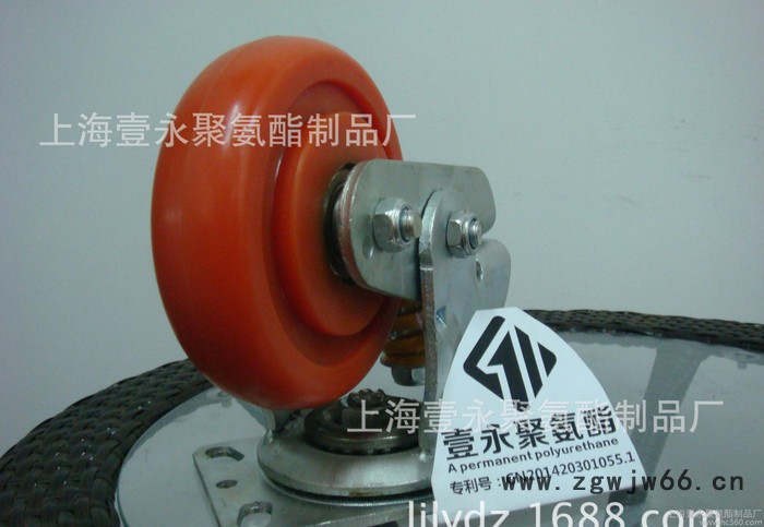 **6寸普通材质减震安全聚氨酯脚轮，万向轮，叉车轮图3