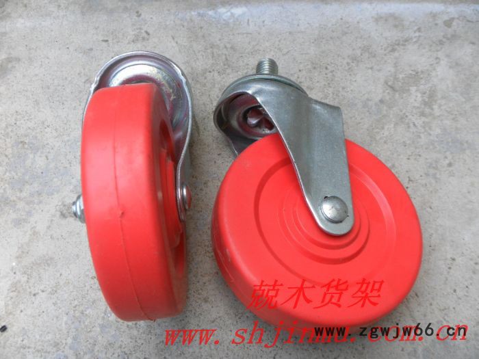 轮子脚轮超市购物车脚轮PVC轮子60升专用万向轮直销上海                销售图3