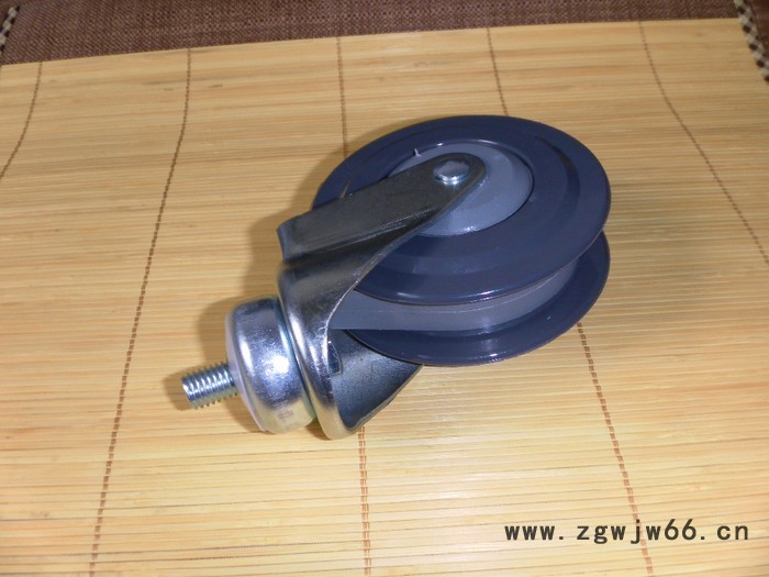 超市手推车购物专用脚轮车轮（两）二片电梯轮万向轮子上海