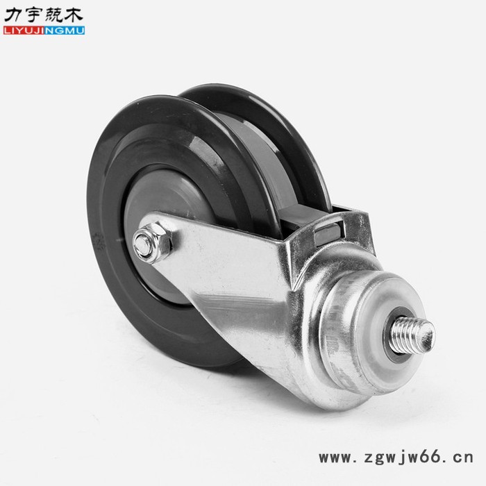 超市手推车购物专用脚轮车轮（两）二片电梯轮万向轮子上海图2