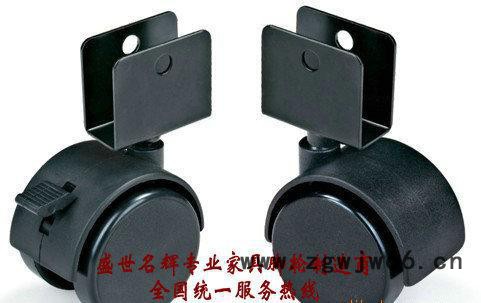 锌合金螺丝万向轮 家具脚轮 内外牙螺母 三合一连接件 玻璃夹图2