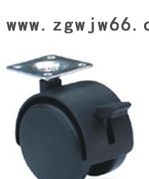 工业脚轮（带刹车） 脚轮万向轮 三合一连接件 内外牙螺母 玻图2